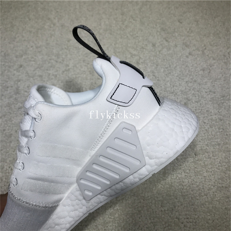 Real Boost Adidas NMD R2 White Black